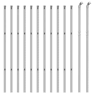 vidaXL Recinzione a Rete Argento 0,8x25 m