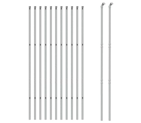 vidaXL Verkkoaita hopea 1,4x25 m