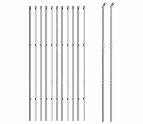 vidaXL Žičana ograda srebrna 1,6 x 25 m