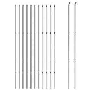 vidaXL Maschendrahtzaun Silbern 1,8x25 m