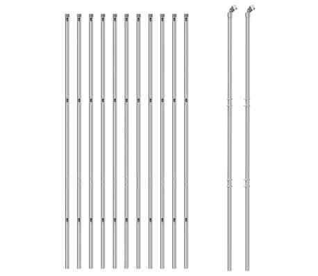 vidaXL Mrežna ograja srebrna 2x25 m