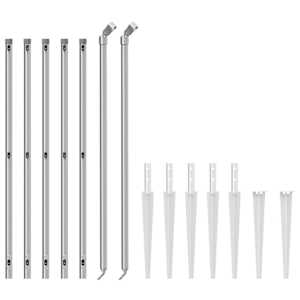 vidaXL Ogrodzenie z siatki, z kotwami, srebrne, 0,8x10 m