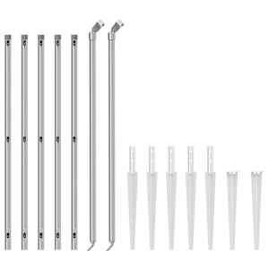 vidaXL Ogrodzenie z siatki, z kotwami, srebrne, 1x10 m