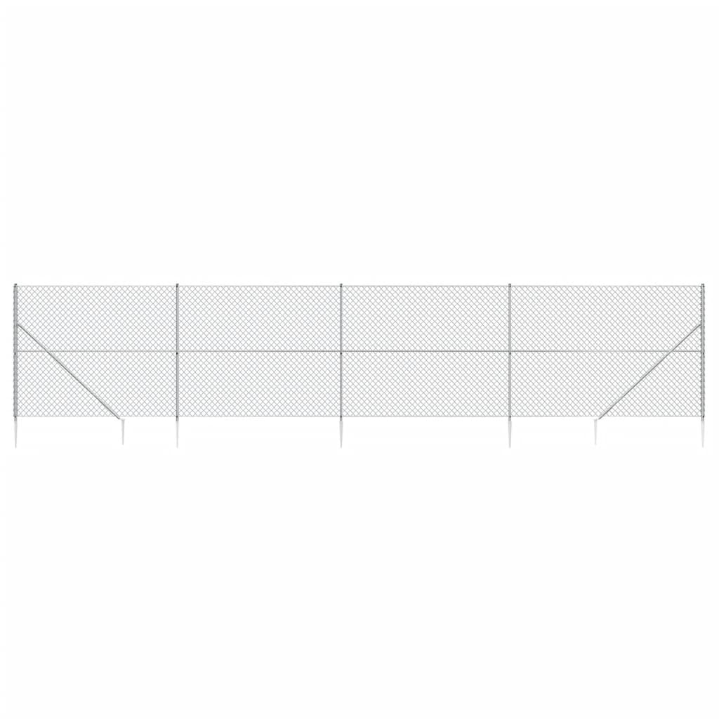 Clôture à Mailles Losangées avec Piquet dAncrage Barrière Vert vente en gros 1,1x10 m vidaXL
