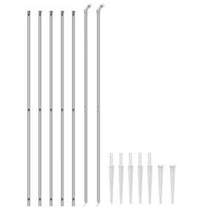 vidaXL Maschendrahtzaun mit Bodenh&uuml;lsen Silbern 1,6x10 m