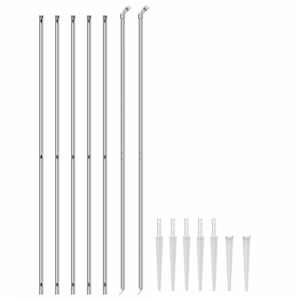 vidaXL Ogrodzenie z siatki, z kotwami, srebrne, 1,8x10 m