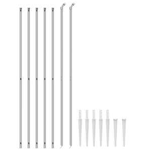 vidaXL Gard plasă de s&acirc;rmă cu țăruși de fixare, argintiu, 2x10 m