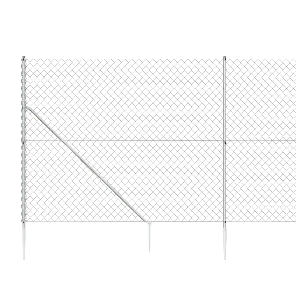 Clôture à Mailles boutiques Losangées avec Piquet dAncrage Barrière Vert 1,1x10 m vidaXL