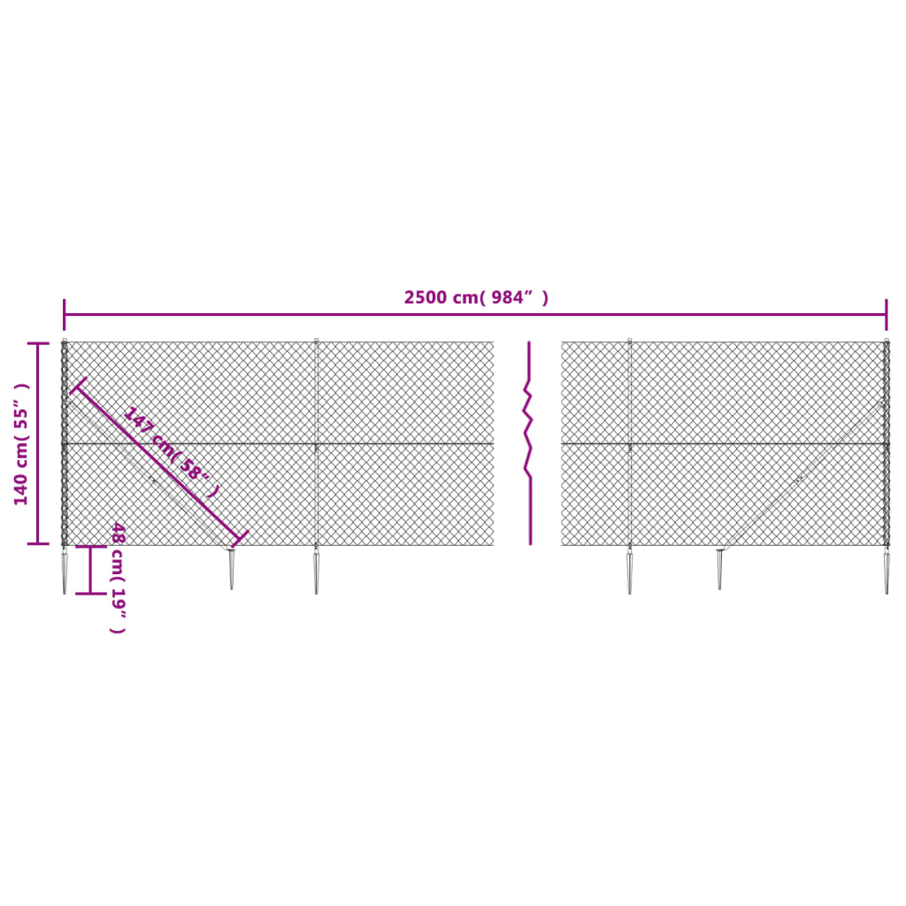 Clôture à Mailles liquidation Losangées avec Piquet dAncrage Barrière Vert 1,1x10 m vidaXL