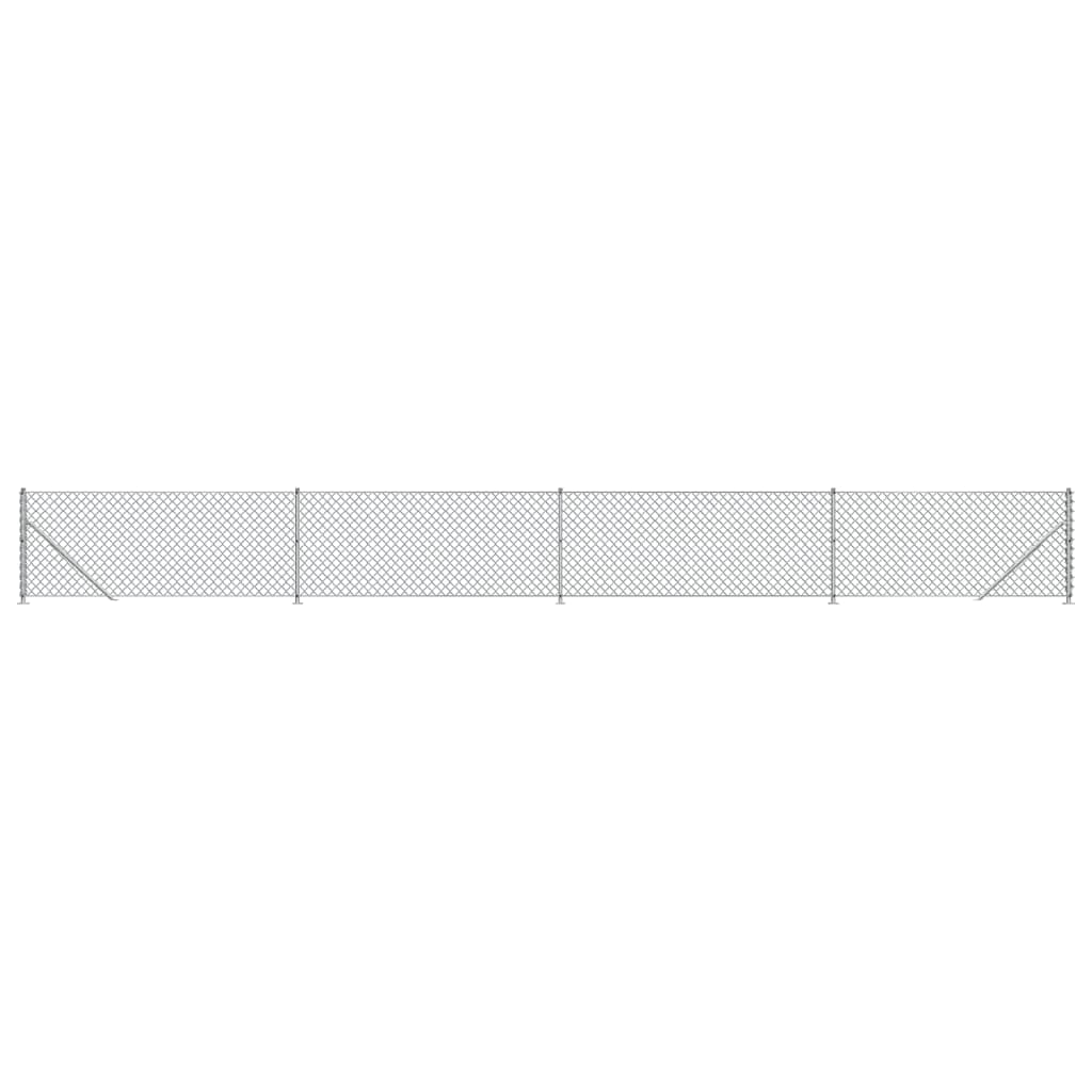 vidaXL Gaashek met flens 1x10 m zilverkleurig