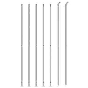 vidaXL Chain Link Fence with Flange Silver 1.4x10 m