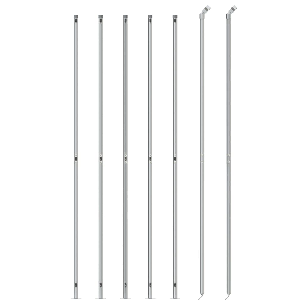 vidaXL Gaashek met flens 1,6x10 m zilverkleurig afbeelding