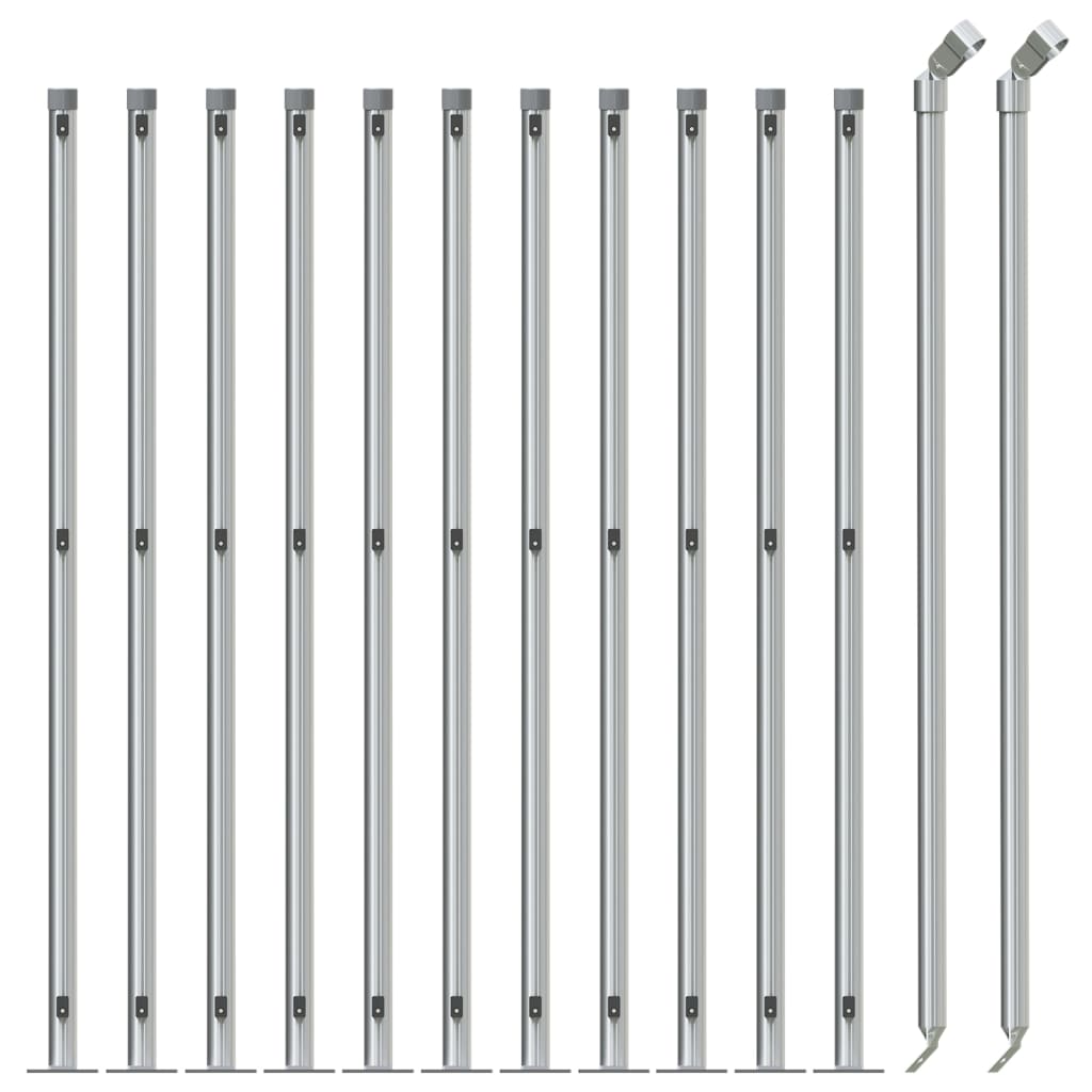 vidaXL Gaashek met flens 1x25 m zilverkleurig afbeelding