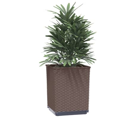 vidaXL Jardinières 4 pcs marron 30x30x37 cm polypropylène