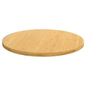 Stolní deska Ø 90 x 2,5 cm bambus - obrázek 2