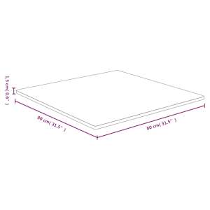 Stolní deska 80 x 80 x 1,5 cm bambus - obrázek 4