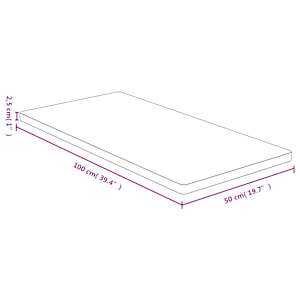 Stolní deska 50 x 100 x 2,5 cm bambus - obrázek 4