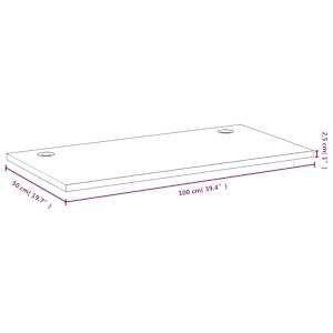 Deska psacího stolu 100 x 50 x 2,5 cm bambus - obrázek 4