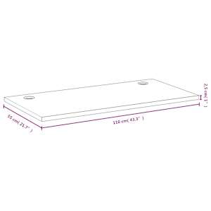 Deska psacího stolu 110 x 55 x 2,5 cm bambus - obrázek 4