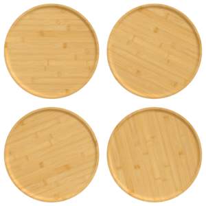 Talíře na pizzu 4 ks Ø 32 x 1,5 cm bambus - obrázek 2