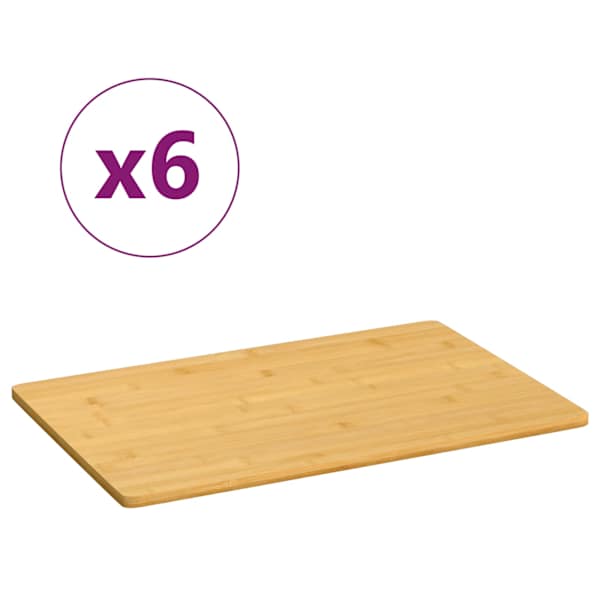 vidaXL serveerimisalused 6 tk, 35 x 23 x 0,8 cm, bambus