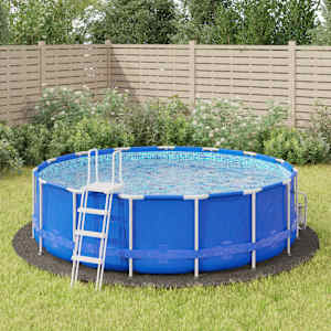 Podloga za bazen svetlo siva Ø428 cm poliestrski geotekstil