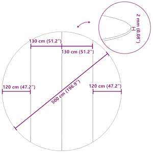 Podložka pod bazén světle šedá Ø500 cm polyesterová geotextilie - obrázek 8