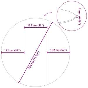 Podložka pod bazén světle šedá Ø396 cm polyesterová geotextilie - obrázek 9