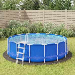 Podloga za bazen svetlo siva Ø428 cm poliestrski geotekstil