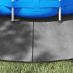 vidaXL Pool-Bodentuch Hellgrau &Oslash;500 cm Polyester Geotextil