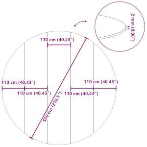 Podložka pod bazén světle šedá Ø550 cm polyesterová geotextilie - obrázek 9