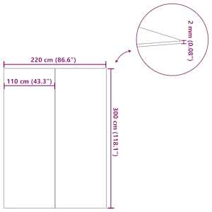 Podložka pod bazén světle šedá 300x220 cm polyester geotextilie - obrázek 9