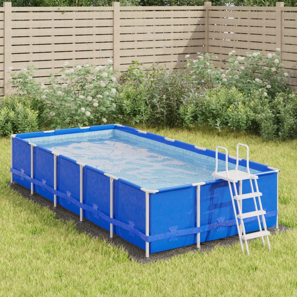 vida XL Pool-Bodentuch Hellgrau 420x 220 cm Polyester Geotextil