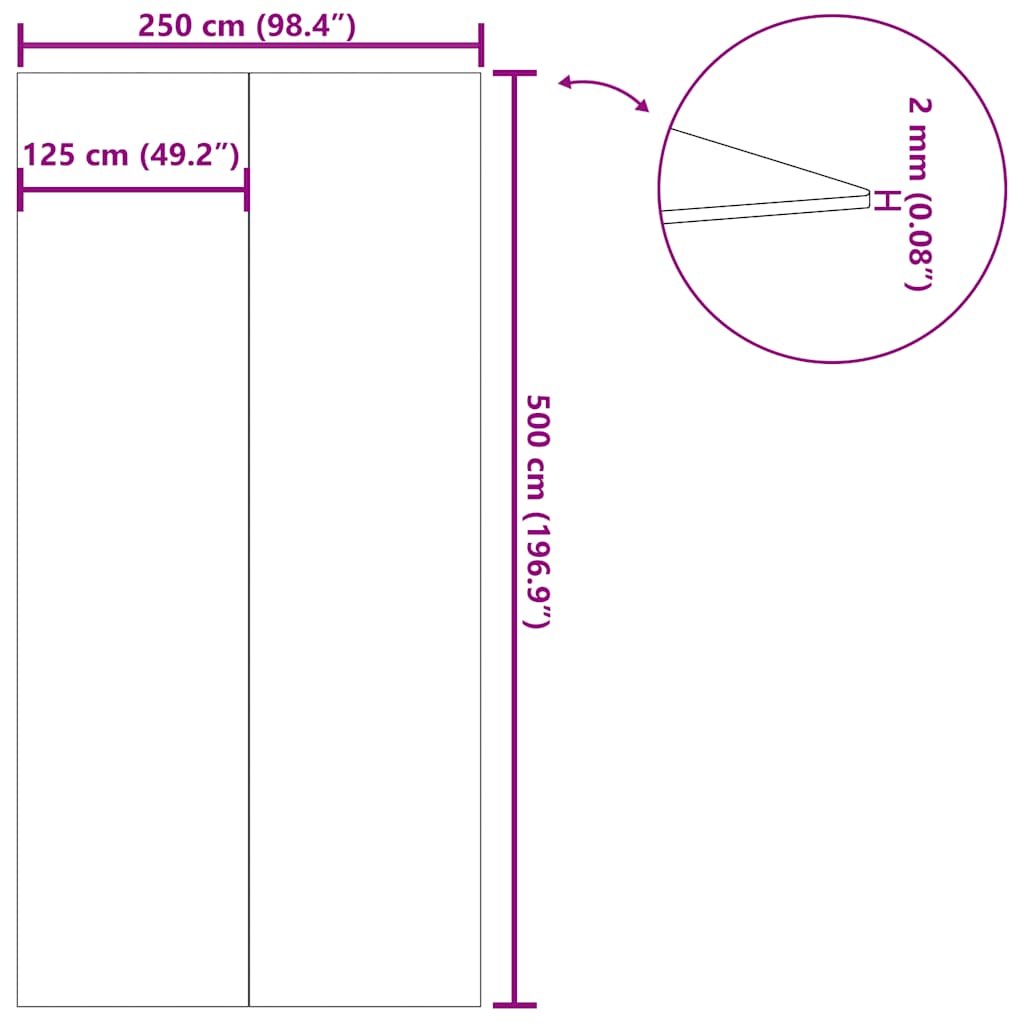 Podložka pod bazén světle šedá 500x250 cm polyester geotextilie - obrázek 9