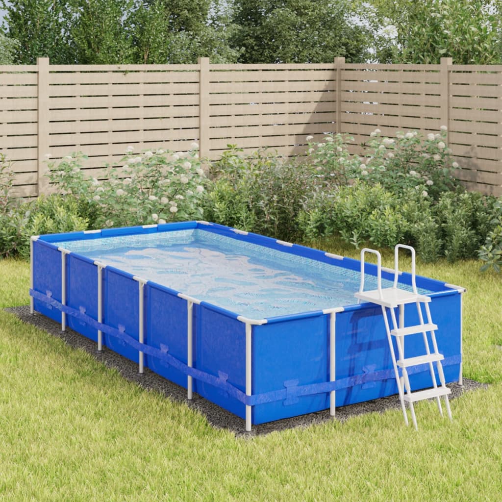 vida XL Pool-Bodentuch Hellgrau 500x 250 cm Polyester Geotextil