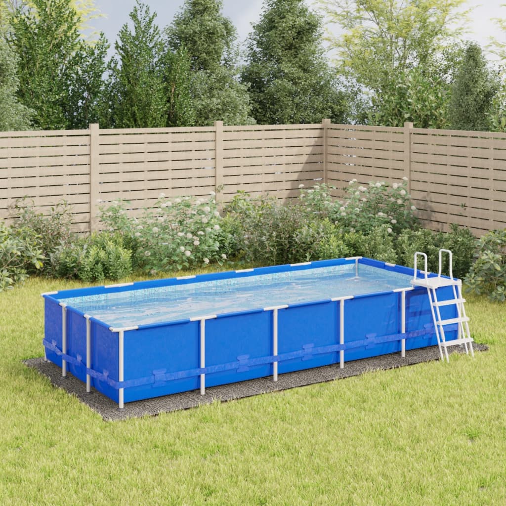 vida XL Pool-Bodentuch Hellgrau 550x 280 cm Polyester Geotextil
