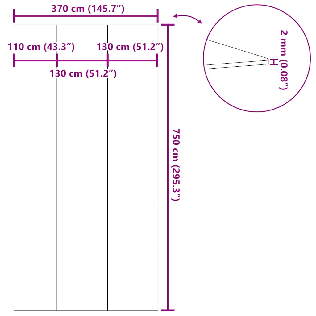 Zwembadgrondzeil 750x370 cm polyester geotextiel lichtgrijs image 9
