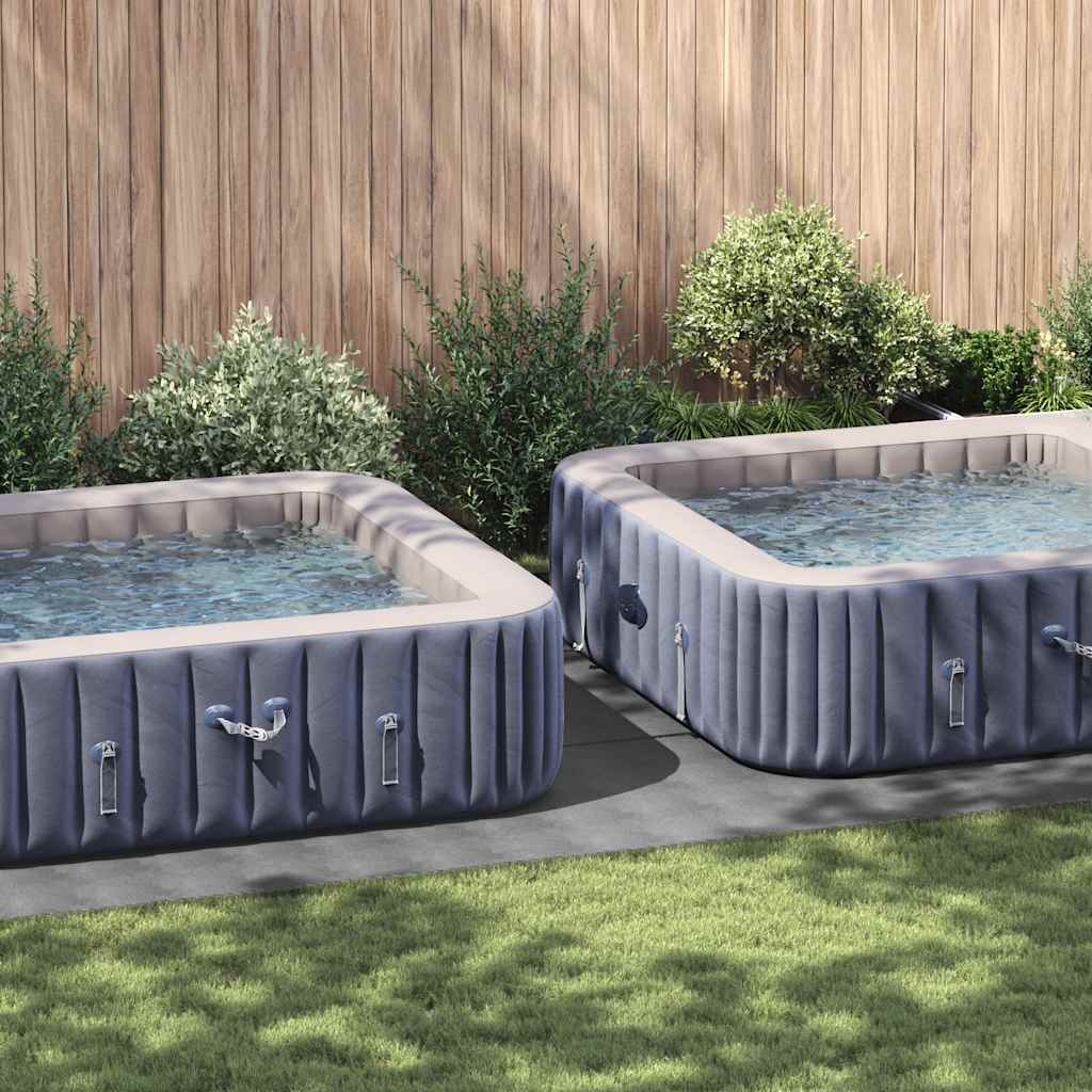 vida XL Pool-Bodentuch Hellgrau 750x 370 cm Polyester Geotextil