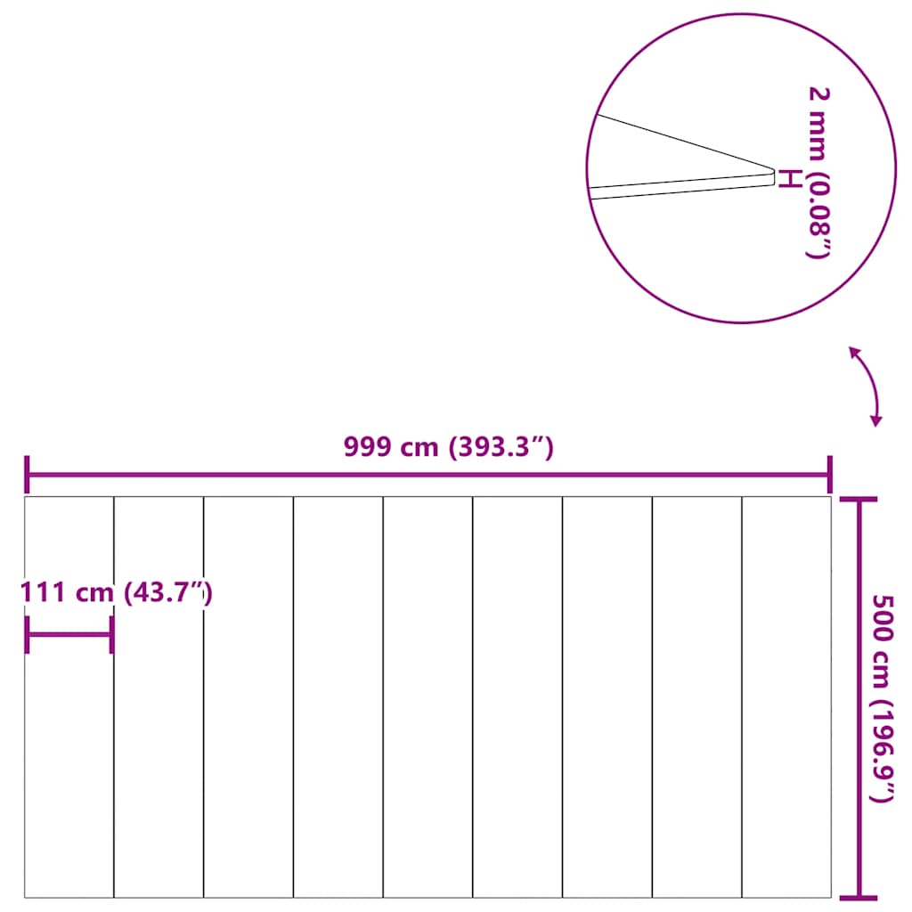 Zwembadgrondzeil 999x500 cm polyester geotextiel lichtgrijs image 9