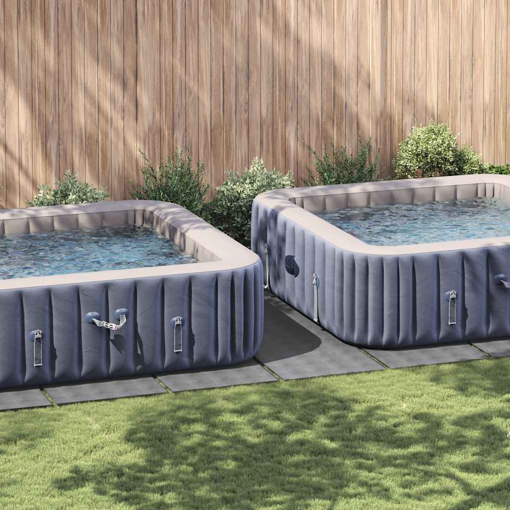 vidaXL Pool-Bodentuch Hellgrau 999x500 cm Polyester Geotextil