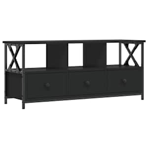 TV skříňka černá 102 x 33 x 45 cm kompozitní dřevo a železo - obrázek 2