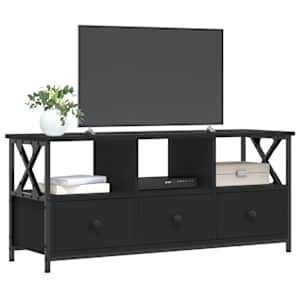 TV skříňka černá 102 x 33 x 45 cm kompozitní dřevo a železo - obrázek 3