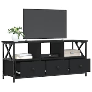 TV skříňka černá 102 x 33 x 45 cm kompozitní dřevo a železo - obrázek 4
