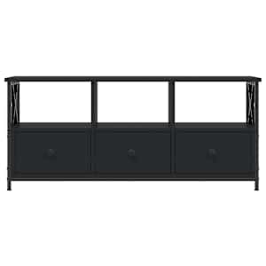 TV skříňka černá 102 x 33 x 45 cm kompozitní dřevo a železo - obrázek 5