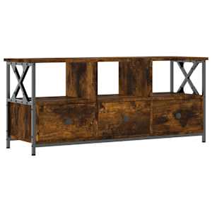 TV skříňka kouřový dub 102x33x45 cm kompozitní dřevo a železo - obrázek 2
