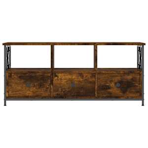 TV skříňka kouřový dub 102x33x45 cm kompozitní dřevo a železo - obrázek 5