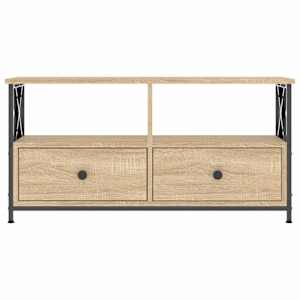 TV skříňka dub sonoma 90 x 33 x 45 cm kompozitní dřevo a železo - obrázek 3