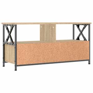 TV skříňka dub sonoma 90 x 33 x 45 cm kompozitní dřevo a železo - obrázek 5