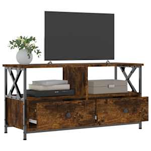 TV skříňka kouřový dub 90x33x45 cm kompozitní dřevo a železo - obrázek 8