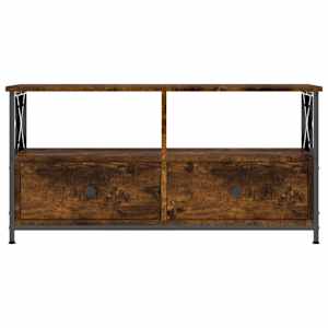 TV skříňka kouřový dub 90x33x45 cm kompozitní dřevo a železo - obrázek 3